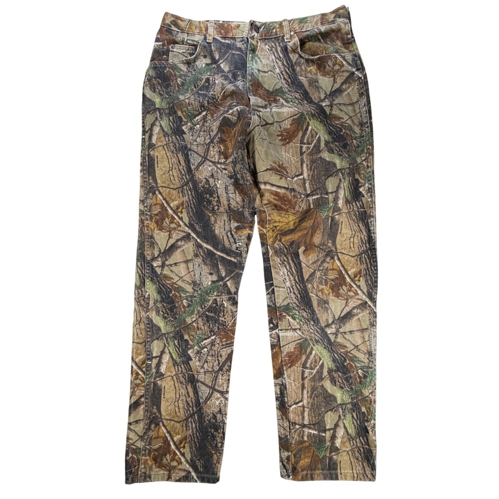 Wrangler Pro Gear Mens Realtree Camo Hunting‎ Pants Straight Leg Brown 34 Waist